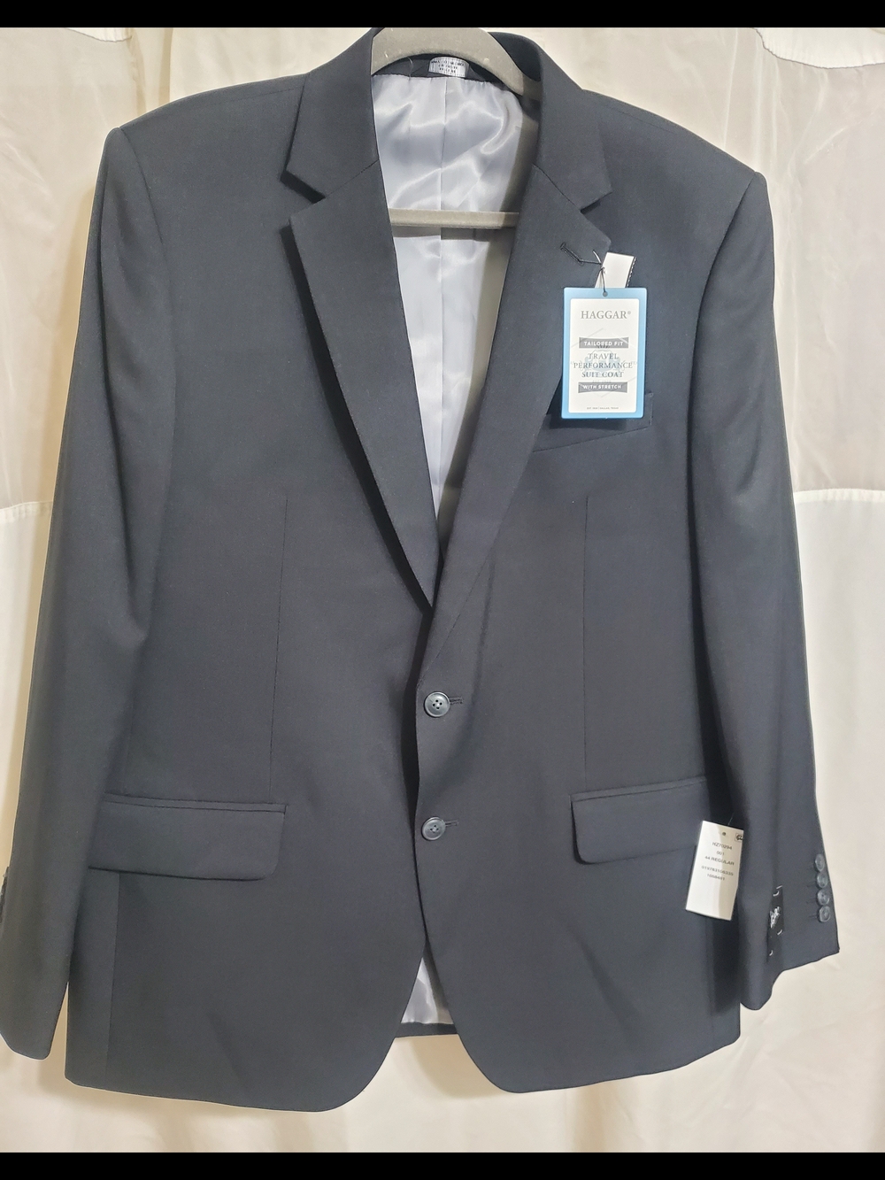 Haggar Men's Dark Navy Two-Button Blazer